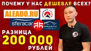 Сколько накручивают известные компании по привозу авто из Японии? Сфера Кар, Алеадо, Япония Транзит