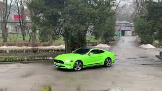 Ford Mustang GT салатовый прокат аренда авто с водителем без водителя в Киеве