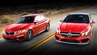 Mercedes - Benz CLA 45 AMG и  BMW M235i состязание двух немецких авто Тест-драйв [Smotorom]