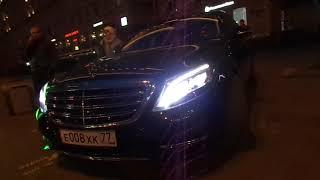 МОСКОВСКИЕ АВТО ХАМЫ на тротуарах ПЕТЕРБУРГА. Mercedes Е008ХК77 MAYBACH