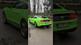 Ford Mustang GT салатовый прокат аренда авто с водителем без водителя в Киеве