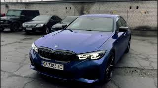 Аренда прокат авто BMW M340 синяя с водителем без водителя