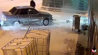 Прикол.Автомобиль проехал сквозь здание.ДПС погоня.