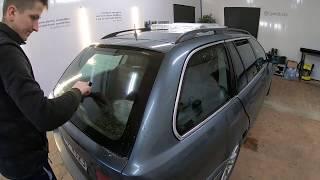 Тонировка BMW e39 своими руками.  Тонировка автомобиля. тонирование заднего стекла на бмв