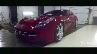 Красный Ferrari - автомобиль после нанесения нанокерамики  - Киев