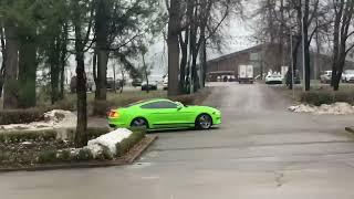 Ford Mustang GT салатовый прокат аренда авто с водителем без водителя в Киеве