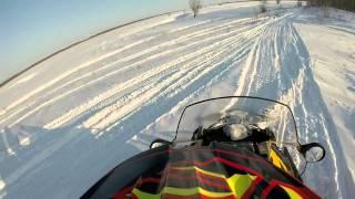 Первый выезд на снегоходе 26 01 2015 brp ski doo skandic swt 600