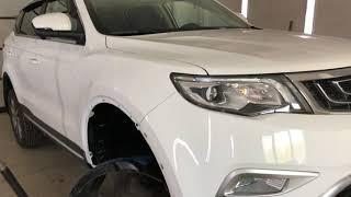 Geely Atlas. Выполнили защиту арок автомобиля от коррозии, а владельца оградили от шума шин (резины)