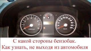 С какой стороны бензобак? Как узнать, не выходя из автомобиля?