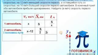 Задание 22 Задача на движение  Дробно рациональное равнение