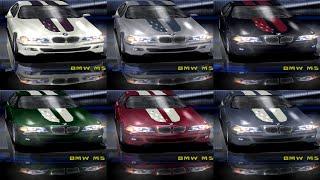 every vehicle colour HD [1080p] 2K все цвета авто машин NFS 4 HS PS fully upgraded level 3 main menu