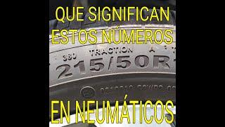 Significado Números en NEUMÁTICOS