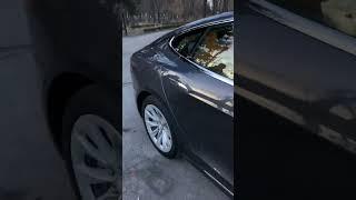 Tesla Model S серая прокат аренда теслы с водителем без водителя авто на свадьбу/тесла прокат Киев