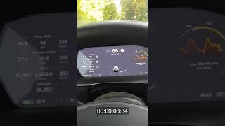 Tesla Model X DM LR (100D Raven), разгон до сотни на подсевшей батарее #shorts